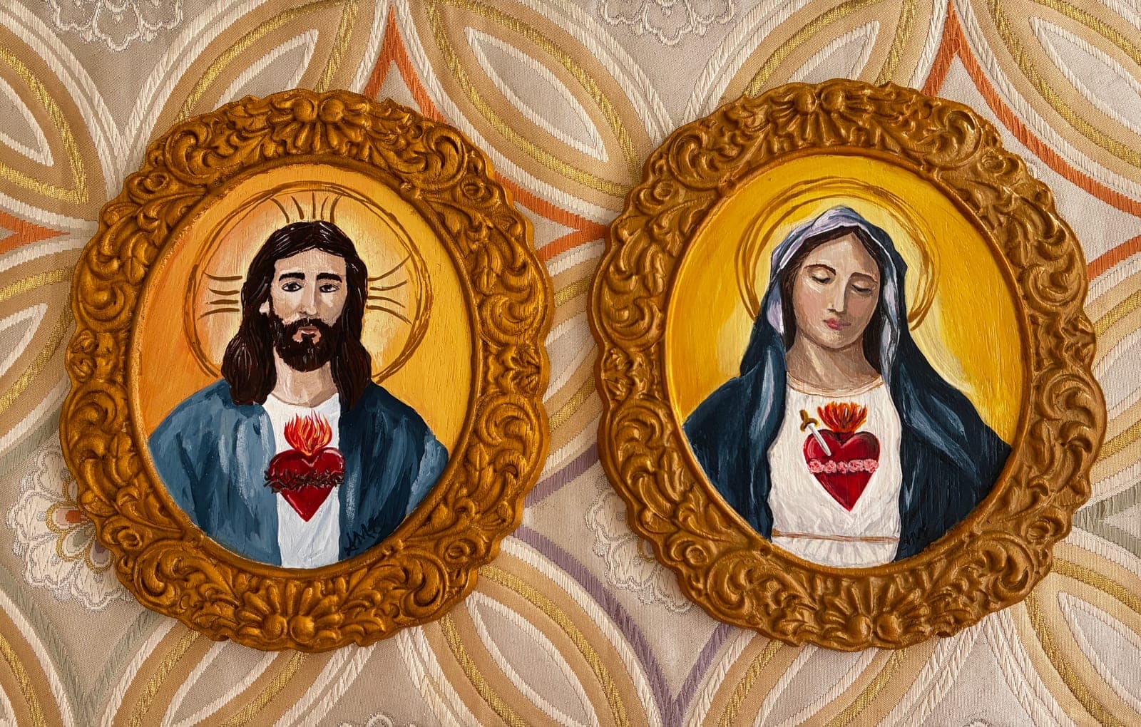 Sacred and Immaculate Heart Painting Set image