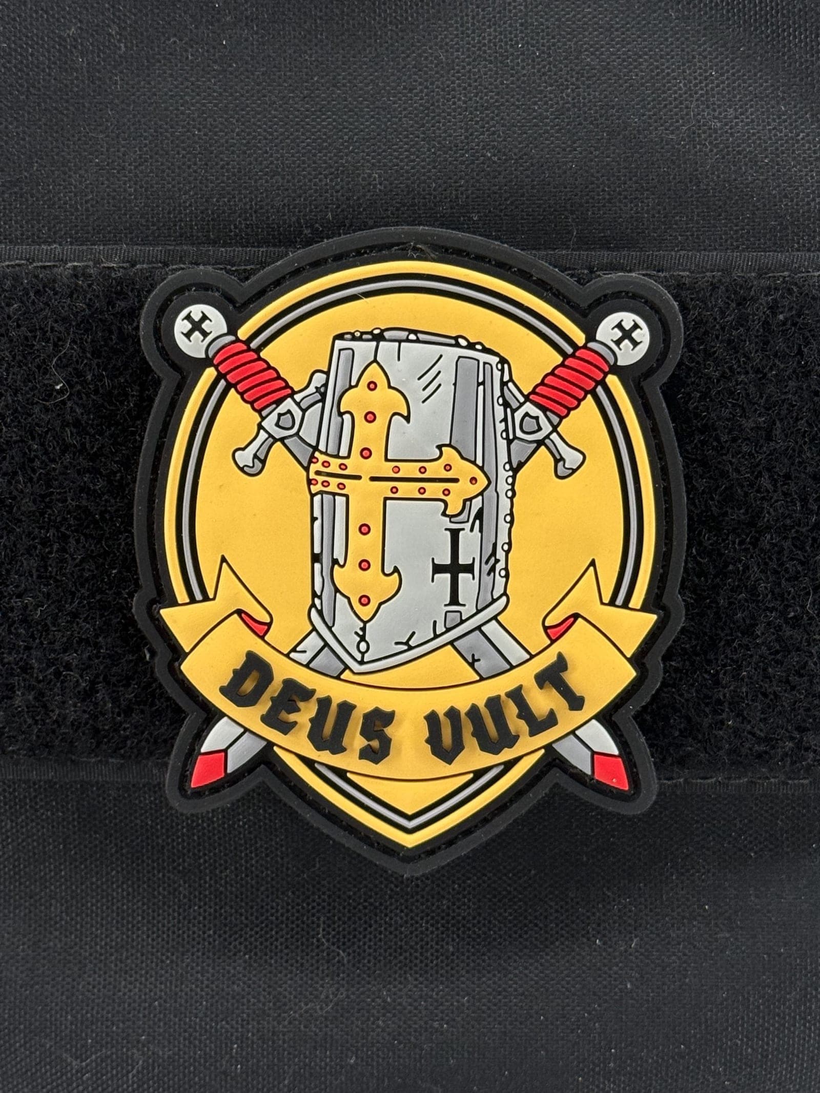 Knights Templar Deus Vult Crusader PVC Morale Patch