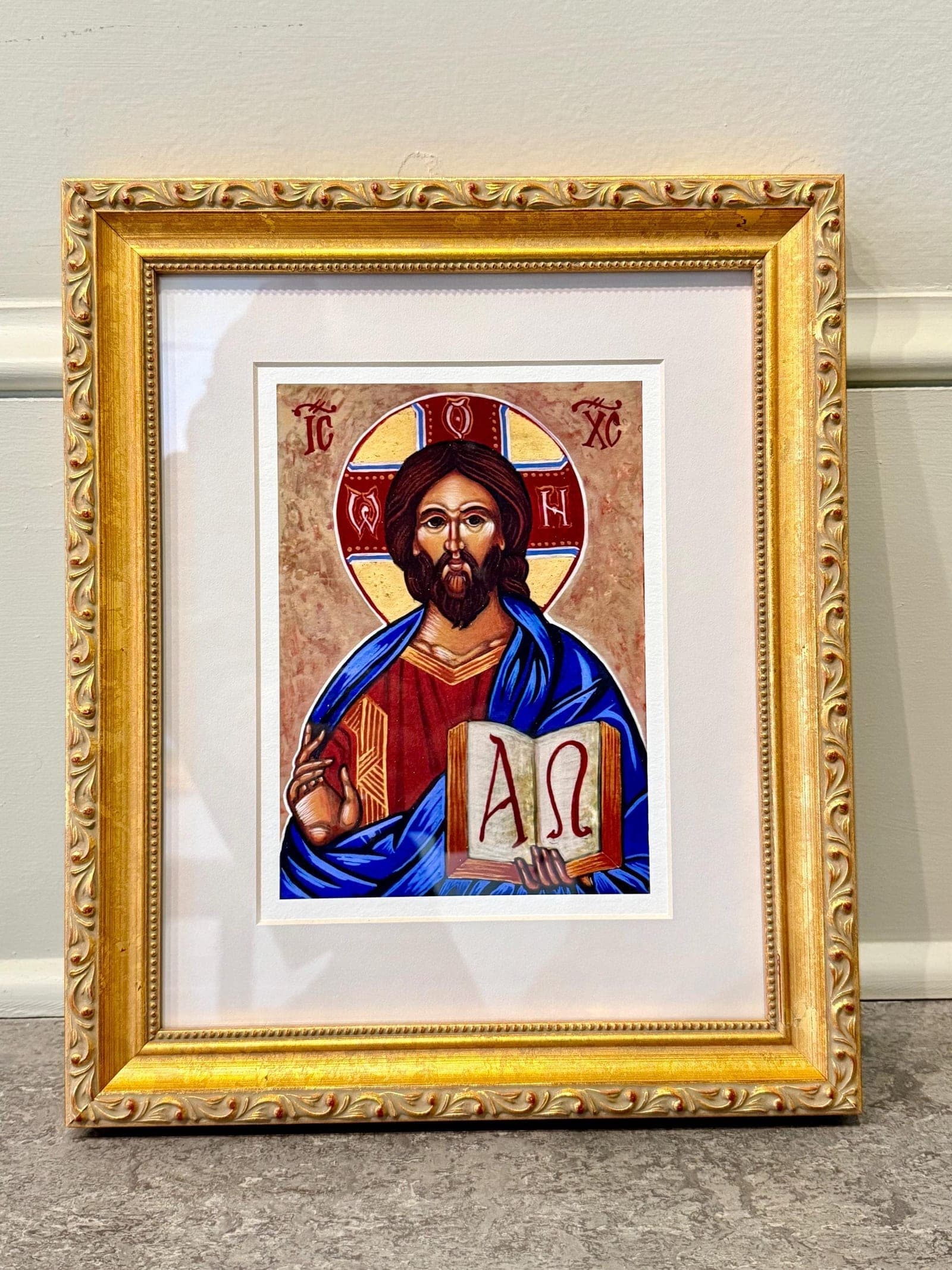 Christ Pantocrator Professionally Framed Artist Signed Limited Edition Original Print