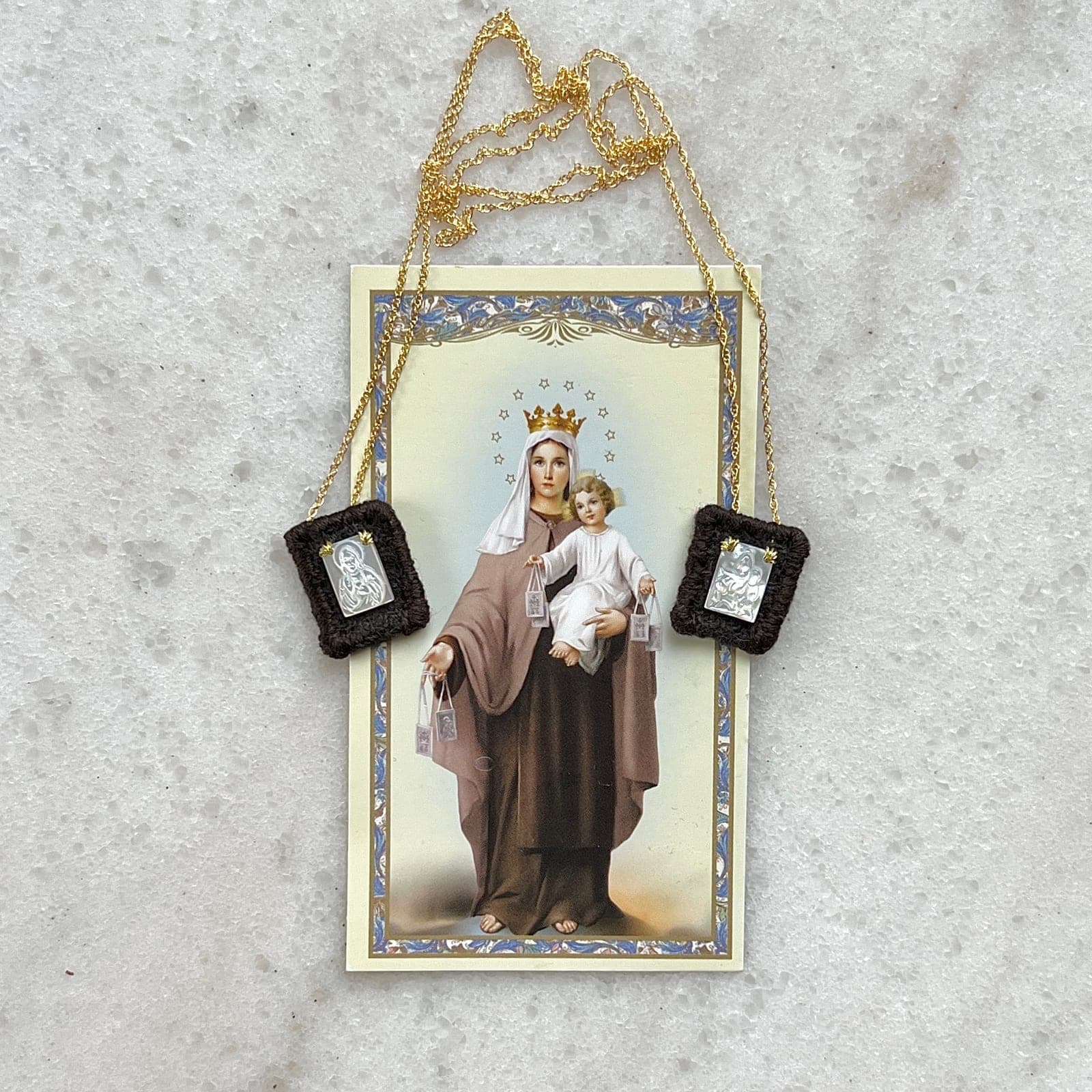 Brown Scapular Necklace