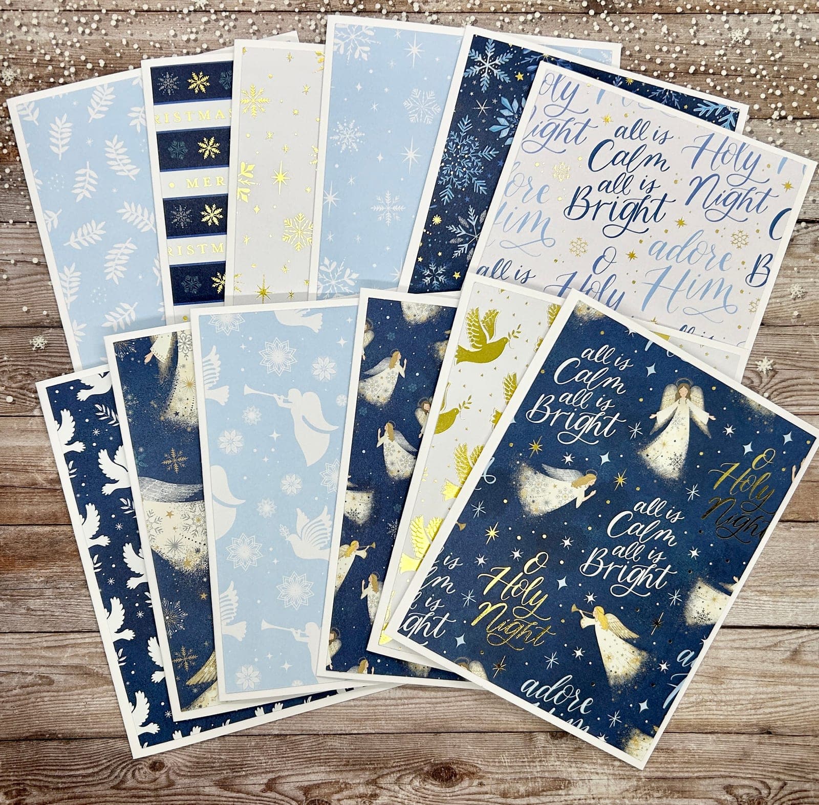 Blue Angel Christmas Note Cards: Assorted Set of 12 image