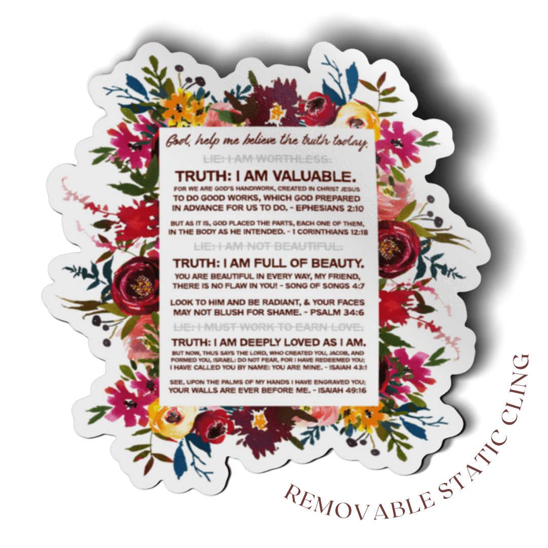 Biblical Affirmations Mirror Cling