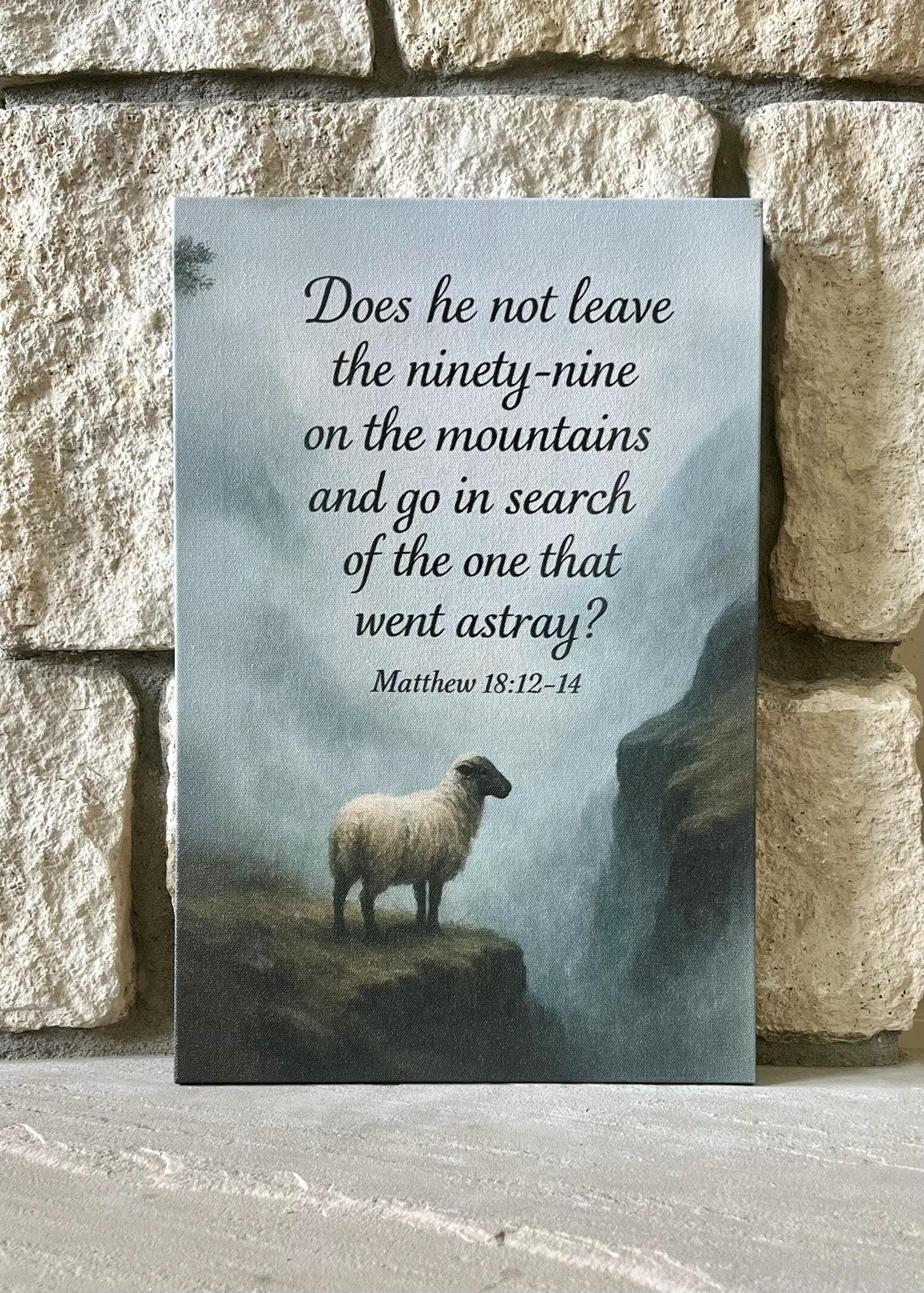 Biblical Canvas Wall Art Matthew 18:12-14