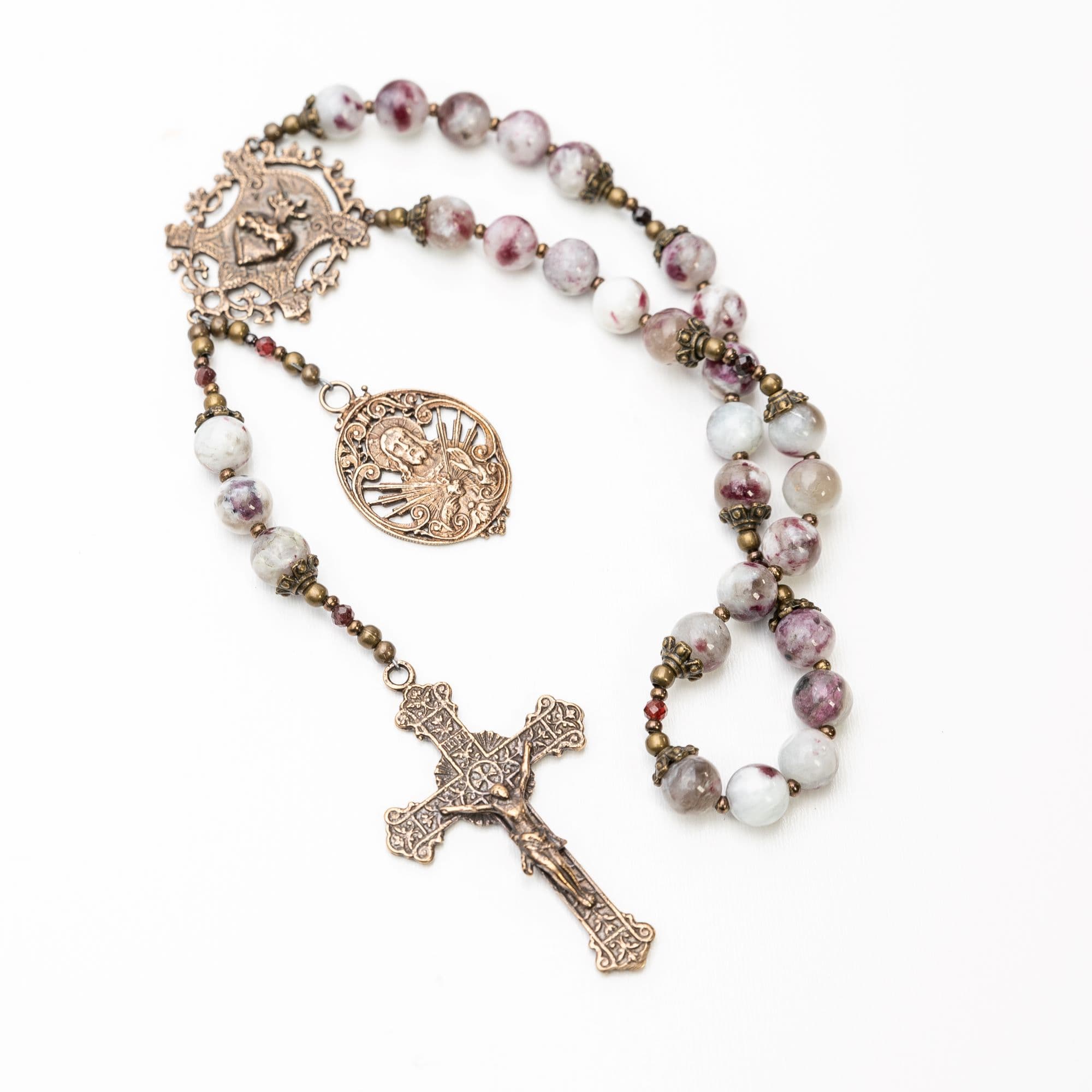 Chaplet of the Precious Blood ~ Unique Catholic Prayer Beads with Cast Bronze Medals