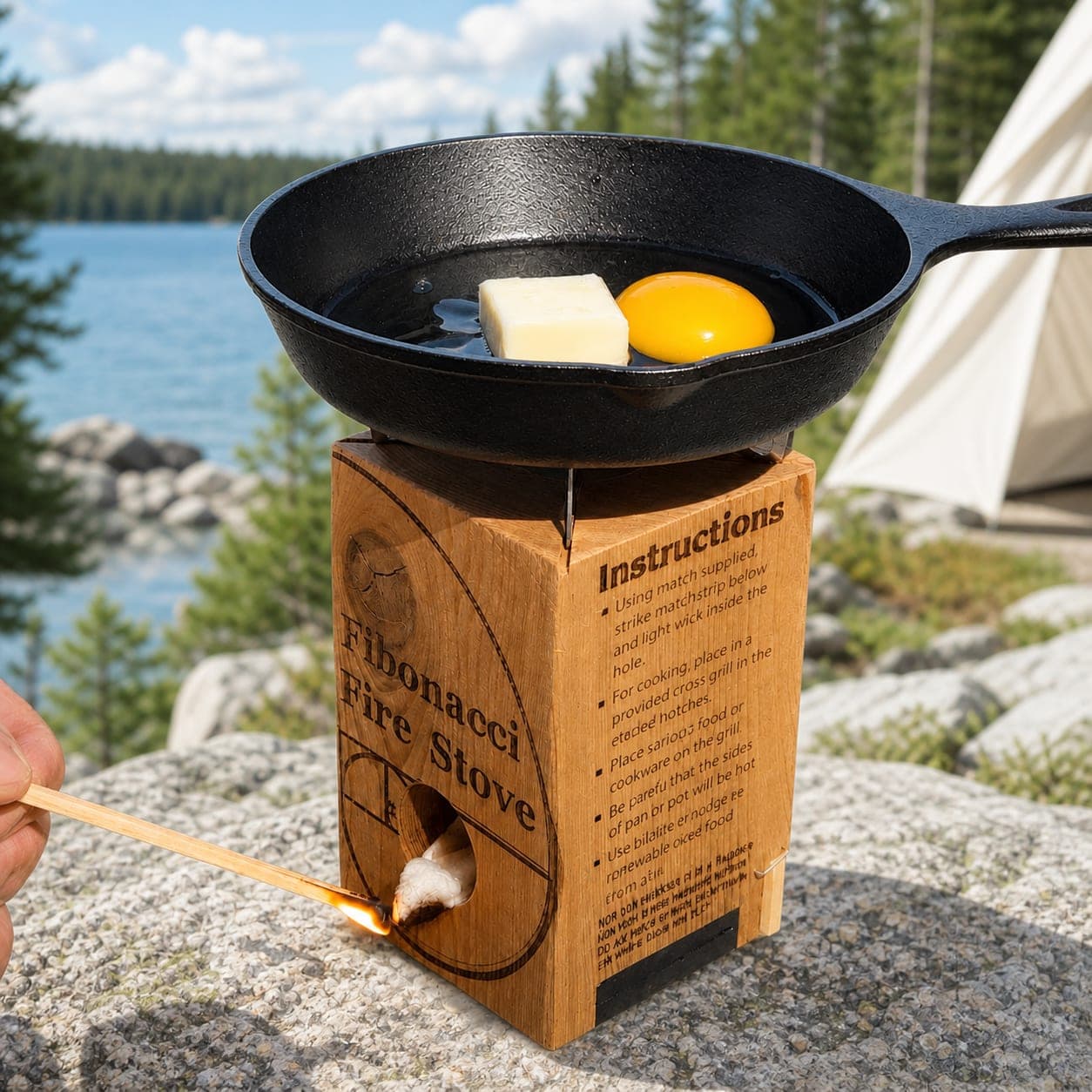 Fibonacci Fire Stove - Portable Single-Use Camping Stove