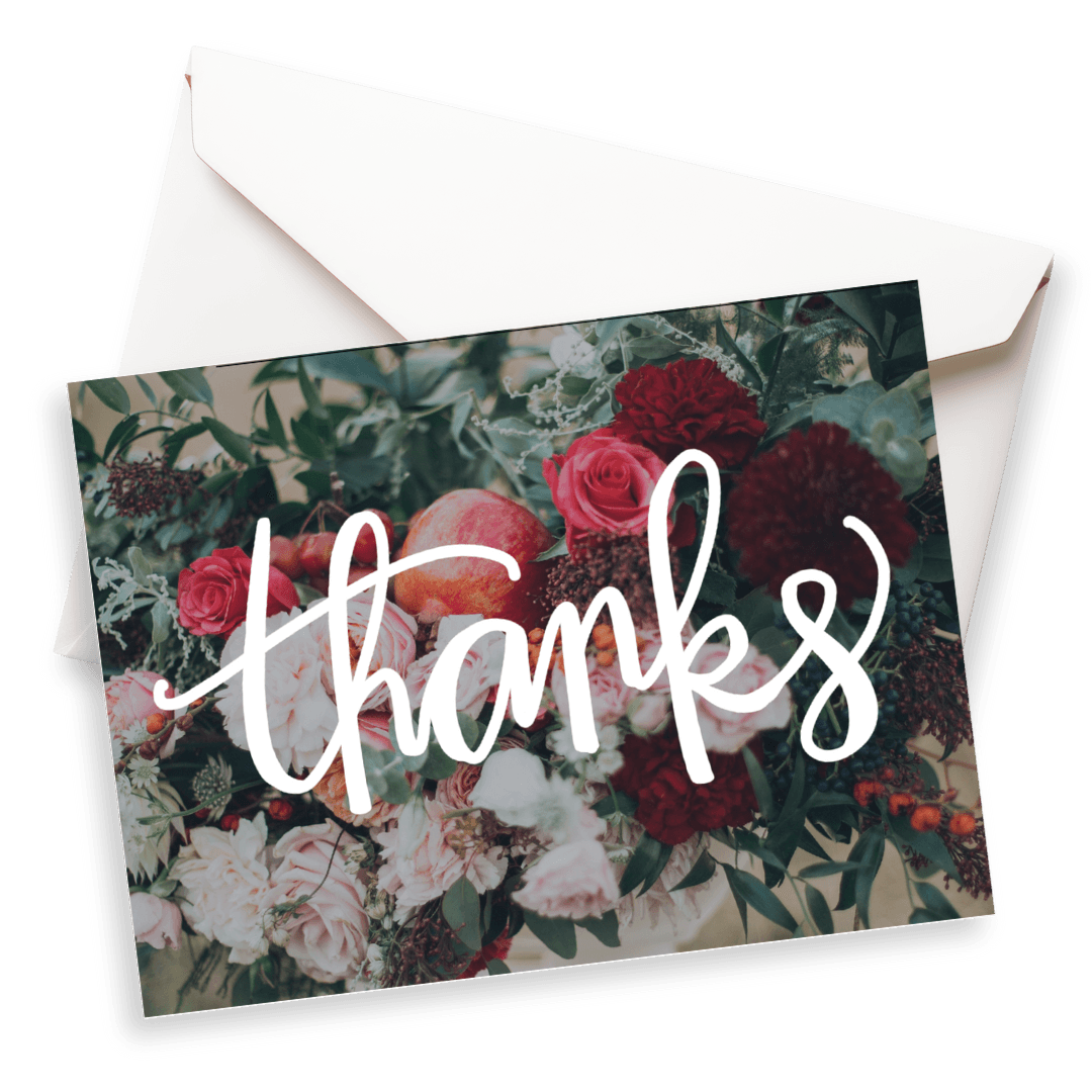 Floral Thank You Card