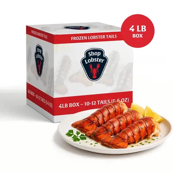 4 lb Maine Lobster Tails Family Box – 10–12 Tails (5–6 oz each, Frozen) image