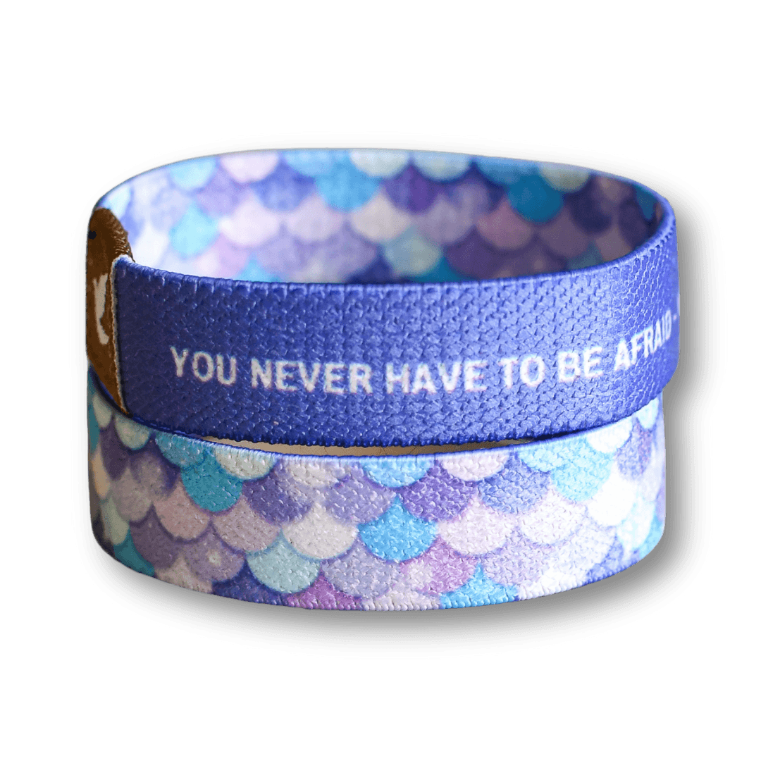Never Afraid Mermaid Print Kids Truthband
