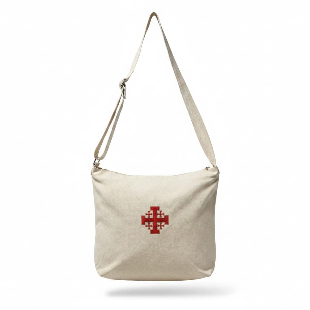 Catholic Canvas Messenger Bag | Faith-Inspired Crossbody Bag image
