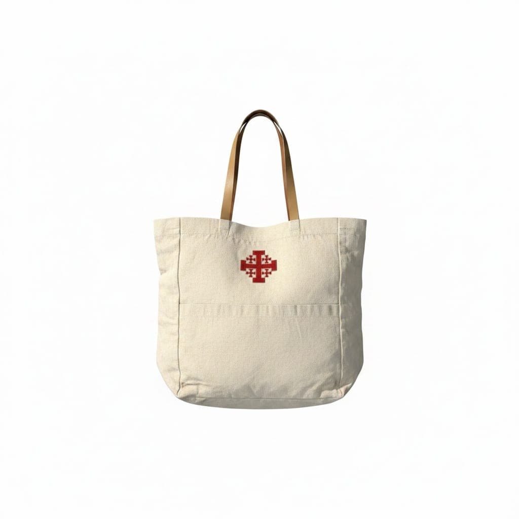 Catholic Canvas Tote Bag with Pocket | Faith-Inspired Everyday Carryall