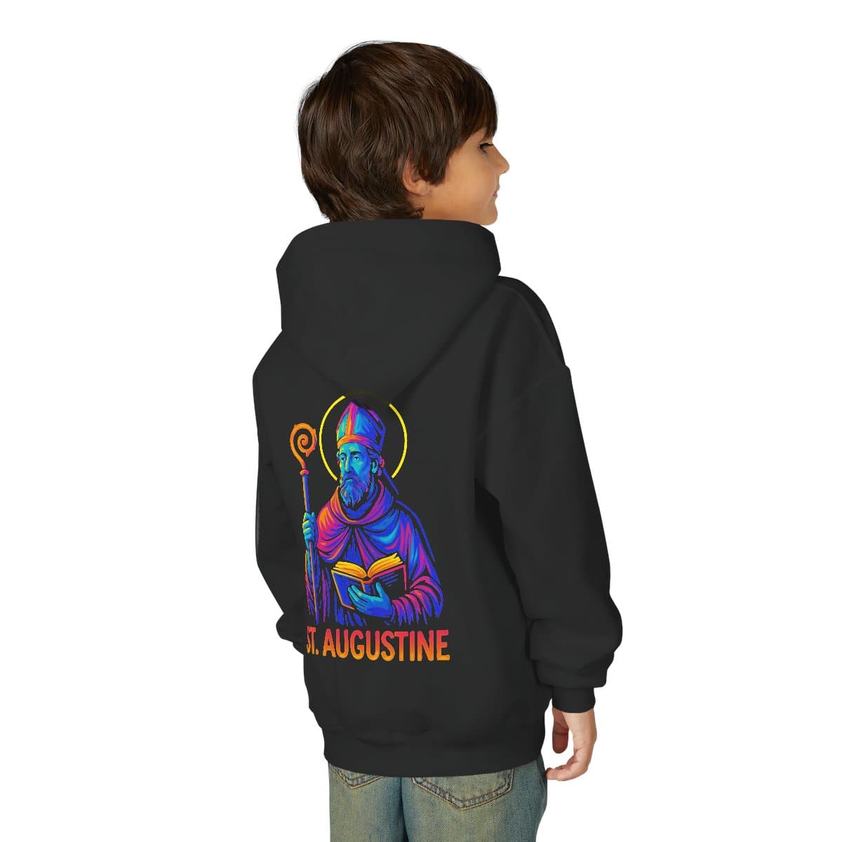 St. Augustine | Kids Catholic Hoodie | Restless Heart image